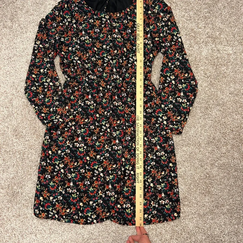 J.Crew Mercantile Floral Dress Women Size 8 Lined Long‎ Sleeve Preppy Business